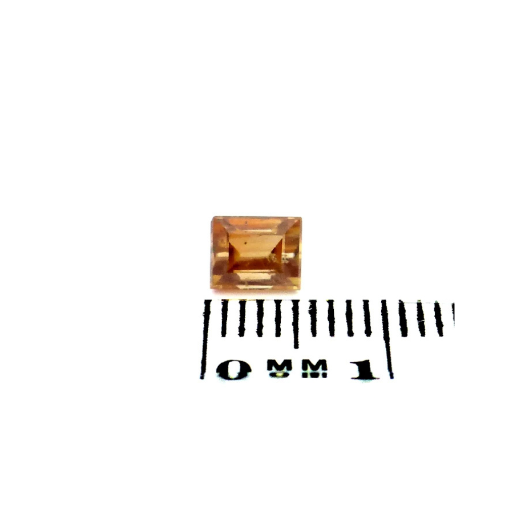 Zirkon 1.26 Karat Orange Rechteck (2) Zirkon 1.26 Karat Orange Rechteck