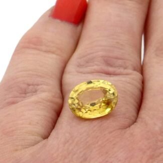 Zirkon 4.84 Karat Gelb Oval