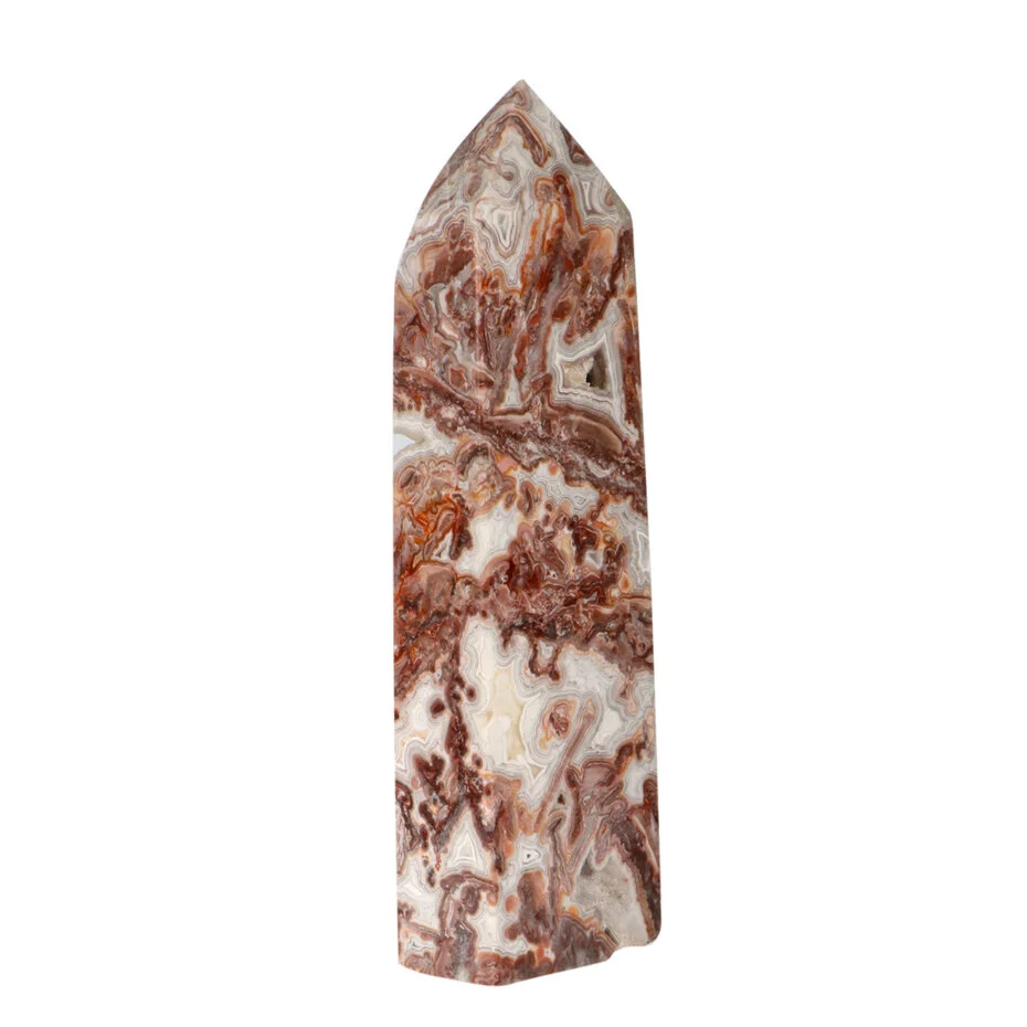 Obelisk Achat Lace Poliert – 919 g – Naturstein & Unikat