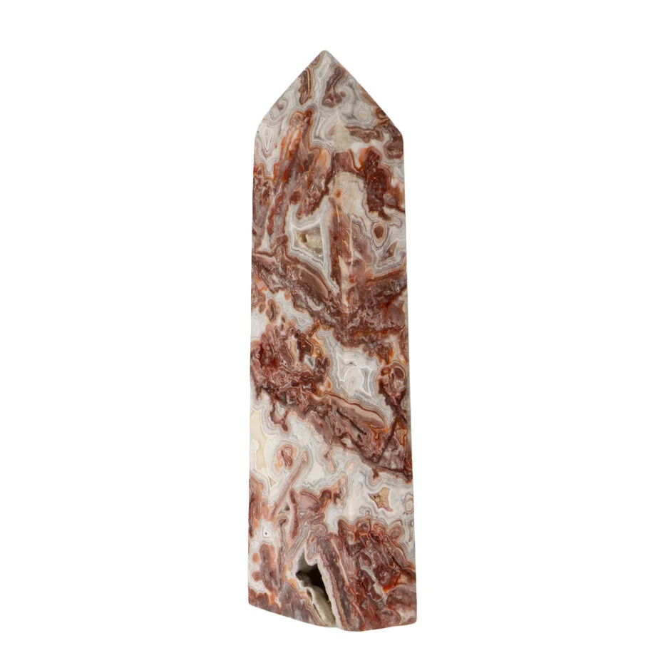 Obelisk Achat Lace Poliert – 919 g – Naturstein & Unikat