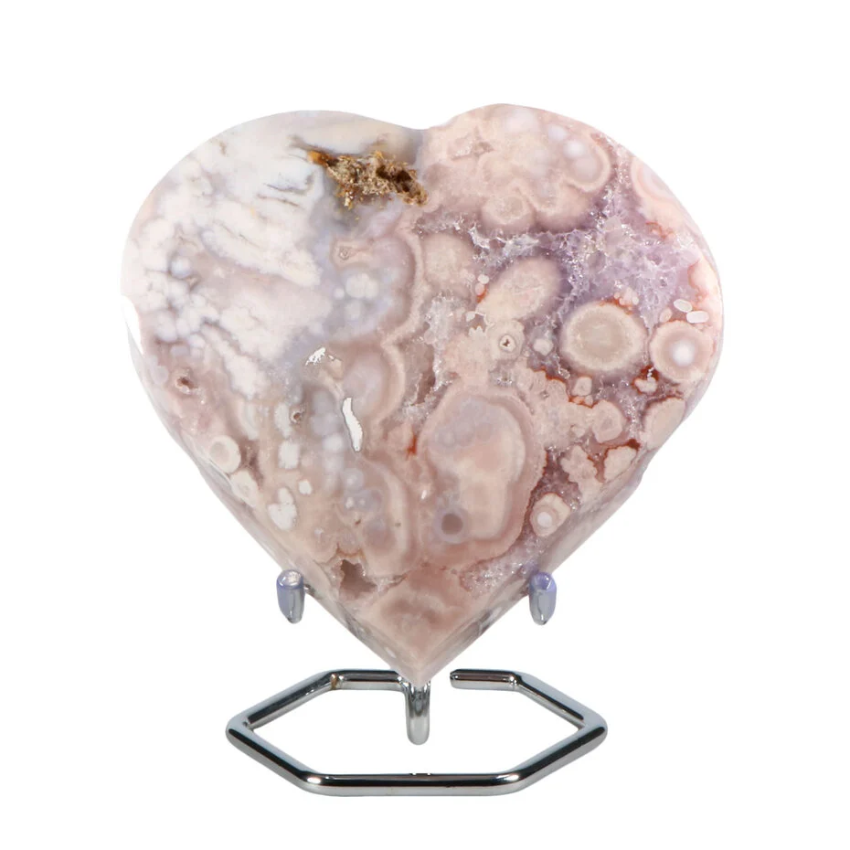 Herz Amethyst Pink Poliert auf Ständer – 799 g – Naturstein & Unikat