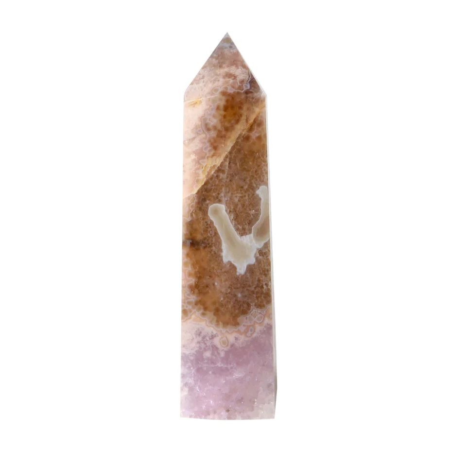 amethist-roze-met-mosagaat-roze-rood-punt-geslepen (13) Amethyst Pink mit Moosachat Punkt Poliert – 701 g – Naturstein & Unikat