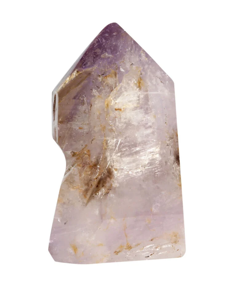 amethist-scepterkwarts-enhydro-punt-geslepen-1503 (1) Scepter Amethyst Rauchquarz Enhydro Spitze – 1503 g – Polierter Naturstein