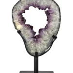 Amethyst Scheibe Poliert – 7710 g – Auf Ständer – Naturstein aus Uruguay – Saphir & Smaragd Amethyst Scheibe Poliert – 7710 g – Auf Ständer – Naturstein aus Uruguay