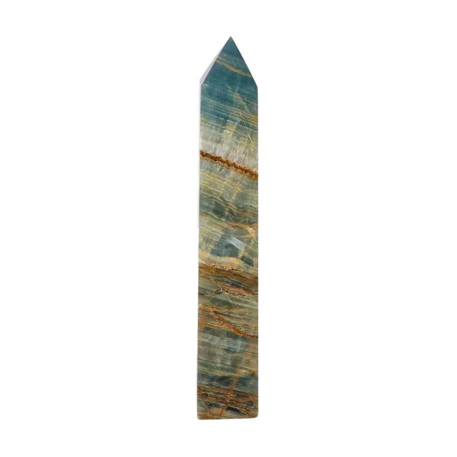 Obelisk Aragonit Blau Poliert – 653 g – Naturstein aus Argentinien