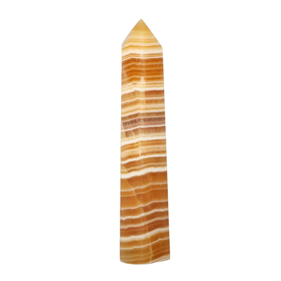 Calcit Orange Spitze Poliert – 965 g Naturstein aus Spanien