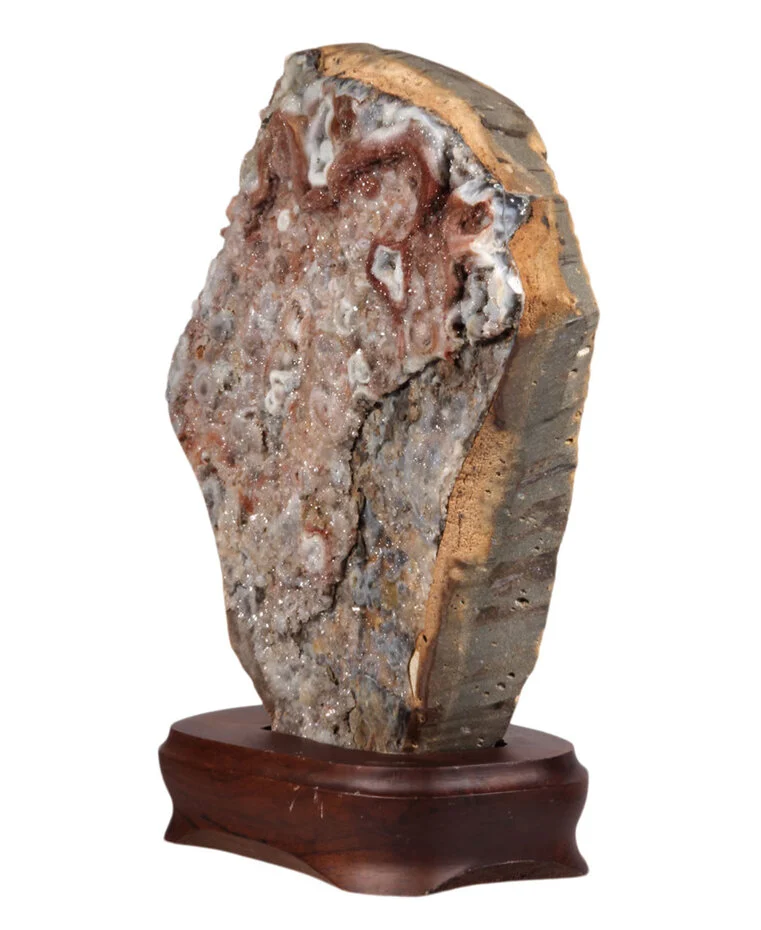 chalcedoonroos-ruw-21-x-20-x-6-cm-3129-gram (1) Chalcedon Rosenquarz Rohstein Liebe Naturstein 3129 g