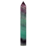 fluoriet-multi-punt-geslepen-265-x-5-x-35-cm-1090 (1) Fluorite Spitze Multicolor 26,5 cm – Polierter Regenbogen-Fluorite Obelisk 1090 g