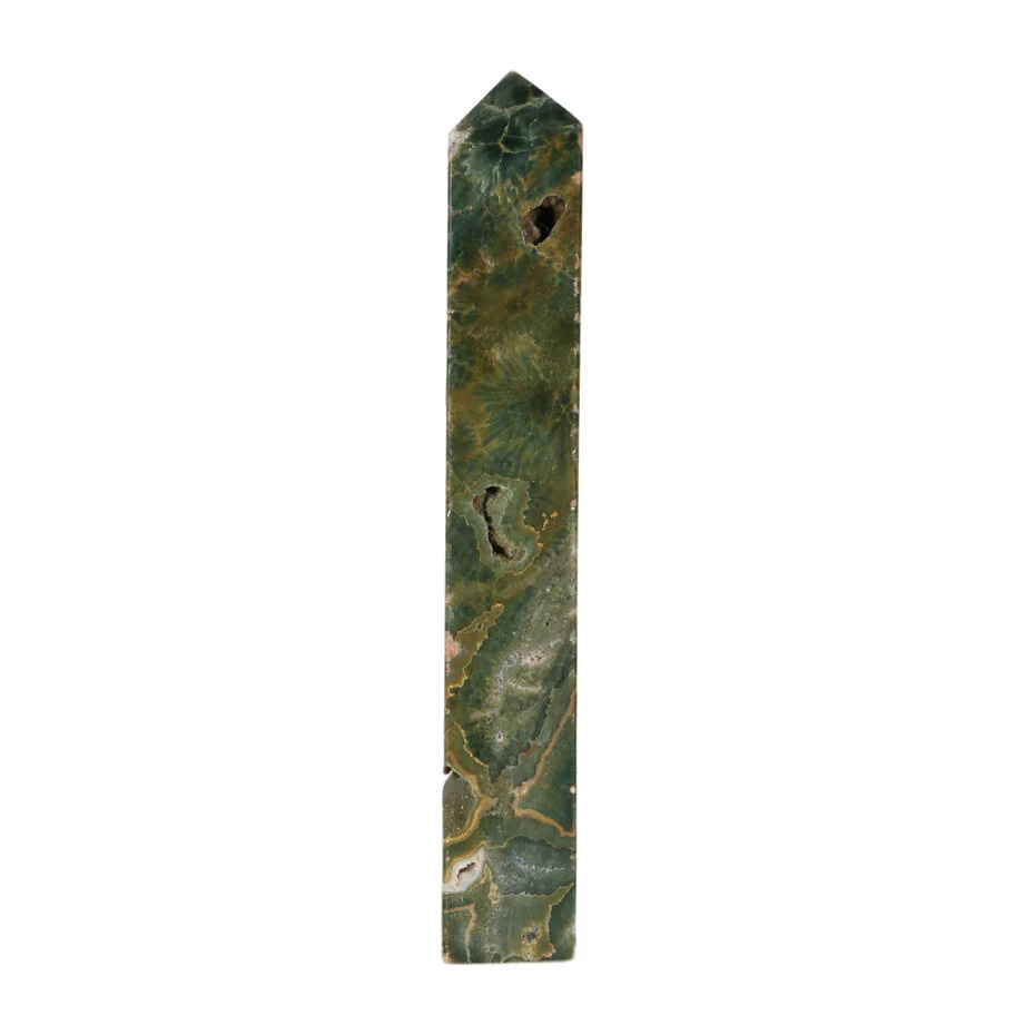 Obelisk Ozeanjasper Schutz – Kraftvoller Heilstein aus Madagaskar – 679 g