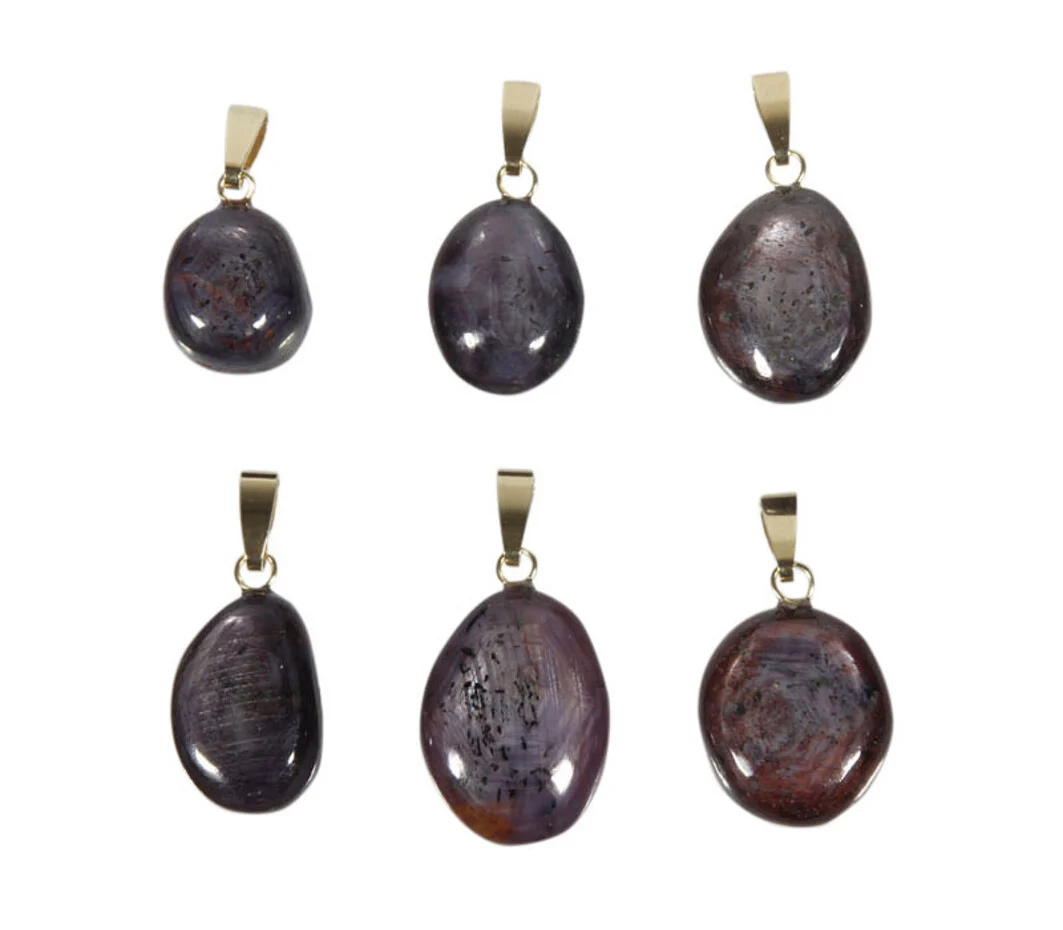 robijn-ster-hanger-met-14k-gouden-oogje (1) Anhänger Rubin Stern Goldöse Energie – Naturstein mit 14k Goldöse