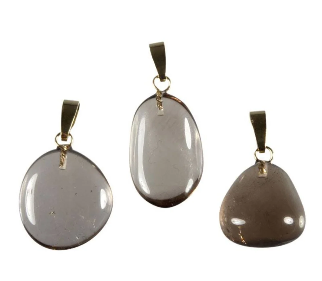 rookkwarts-hanger-met-14k-gouden-oogje (1) Anhänger Rauchquarz Goldöse Schutz – Naturstein mit 14k Goldöse