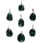 Anhänger mit Smaragd – Mit 14k Goldöse handgefertigt