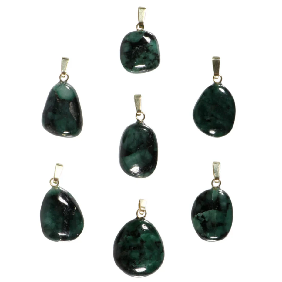 Anhänger mit Smaragd – Mit 14k Goldöse handgefertigt