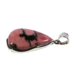 Anhänger mit Rhodonit Tropfen Silber – Sterlingsilber 925 – Saphir & Smaragd Anhänger mit Rhodonit Tropfen Silber – Sterlingsilber 925