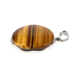 Silber Anhänger Tigerauge Rund – Handgefertigt aus 925 Silber – Saphir & Smaragd Silber Anhänger Tigerauge Rund – Handgefertigt aus 925 Silber