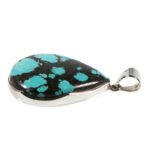 Anhänger mit Türkis Tropfen – Handgefertigt aus 925 Silber