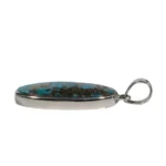 Anhänger mit Türkis Pyrit Oval – Handgefertigt aus 925 Silber