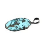 Anhänger mit Türkis Pyrit Oval – Handgefertigt aus 925 Silber