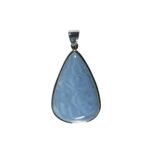 Anhänger mit Blauopal Tropfen – Großer Edelsteinanhänger aus 925 Silber – Saphir & Smaragd Anhänger mit Blauopal Tropfen – Großer Edelsteinanhänger aus 925 Silber