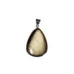 Anhänger mit Goldobsidian Oval – Handgefertigt aus 925 Silber – Saphir & Smaragd Anhänger mit Goldobsidian Oval – Handgefertigt aus 925 Silber