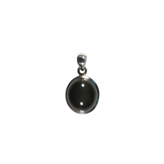 Anhänger mit Mondstein Oval Schwarz