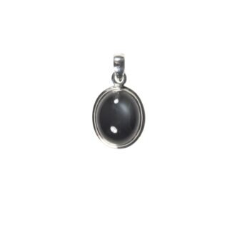 Anhänger mit Mondstein Oval Schwarz