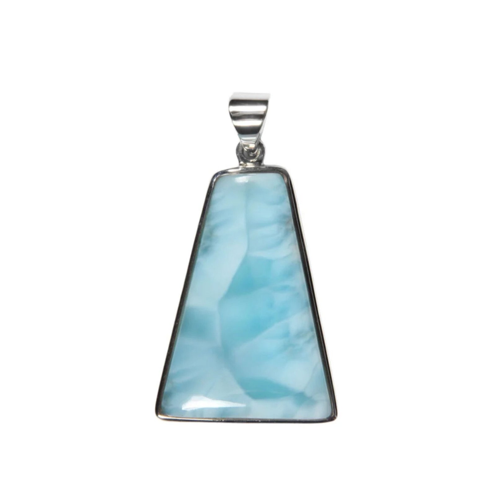 Anhänger mit Larimar Trapez – 925 Silber, handgefertigt