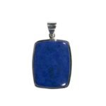 Silberanhänger mit Lapislazuli Rechteck Blau