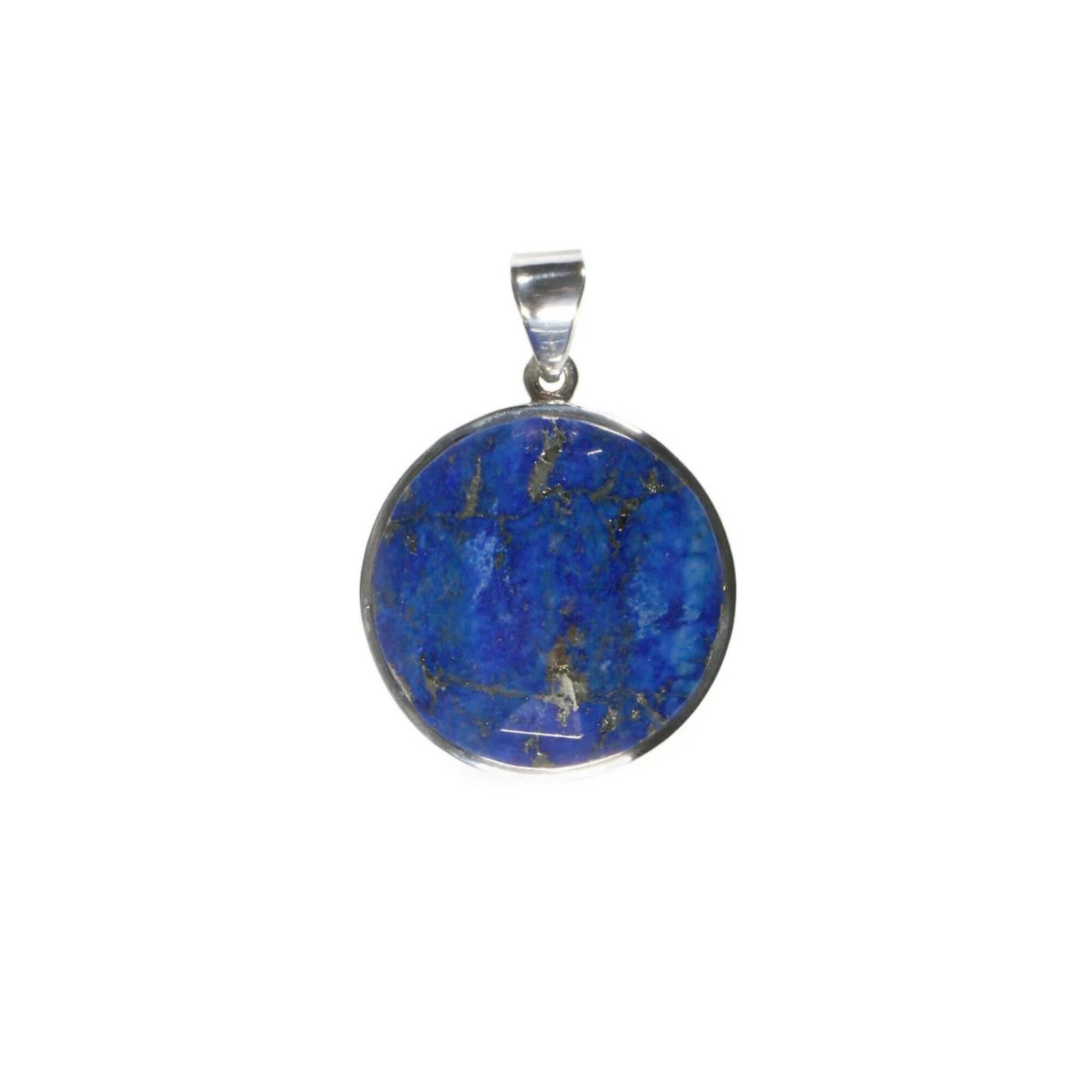 Silberanhänger mit Lapislazuli Rund Blau