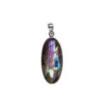 Silberanhänger mit Labradorit Oval Violett