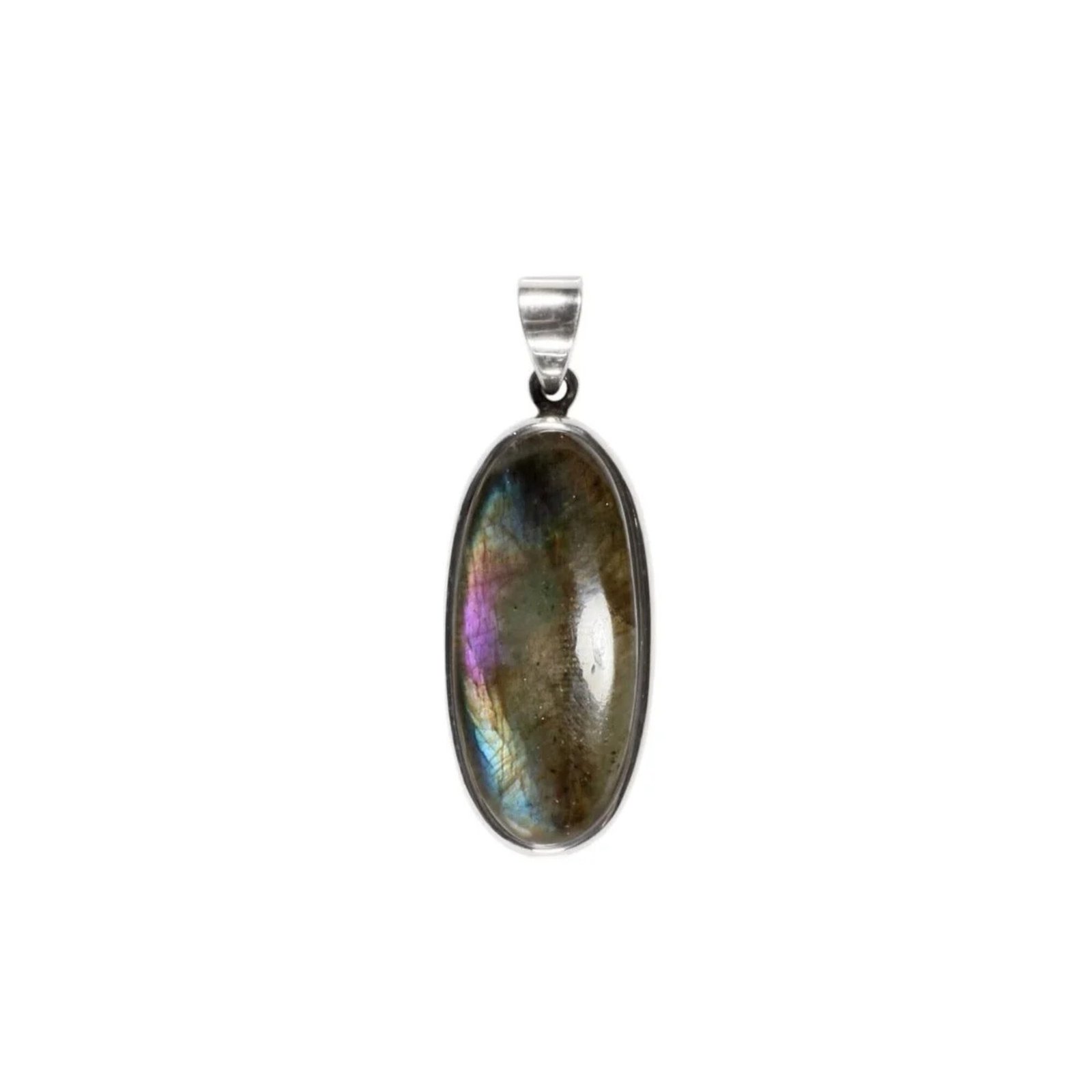 Silberanhänger mit Labradorit Oval