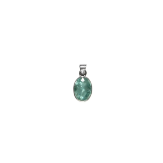 Silberanhänger mit Kyanit Oval Aqua – 925 Silber Unikat