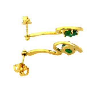 Ambrosia Ohrringe Smaragd 18 Karat Gelbgold (2)