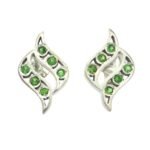 Tsavorit Ohrstecker Origano Weißgold