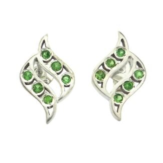 Tsavorit Ohrstecker Origano Weißgold