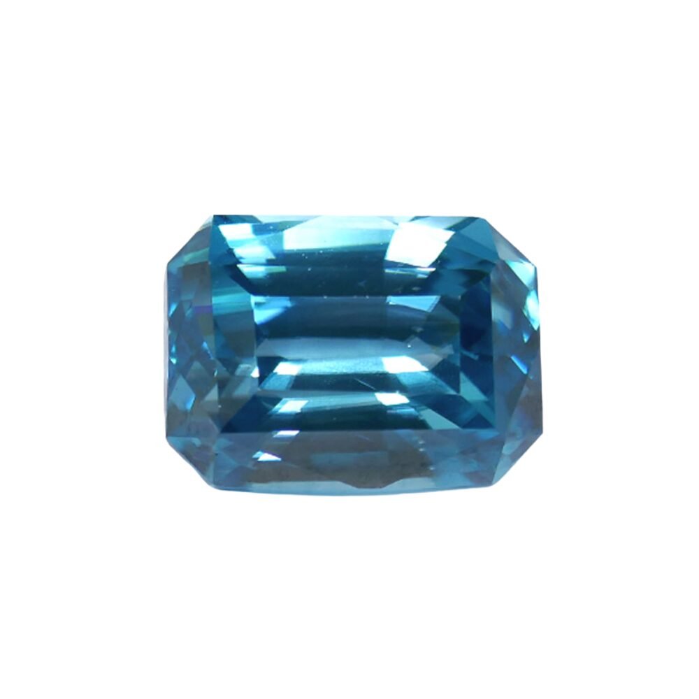 Zirkon rechteckig blau 11.46 Karat