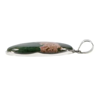 Silberanhänger mit Ozean Jaspis Oval