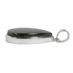 Silberanhänger mit Labradorit Tropfen – 925 Silber Unikat – Saphir & Smaragd Silberanhänger mit Labradorit Tropfen