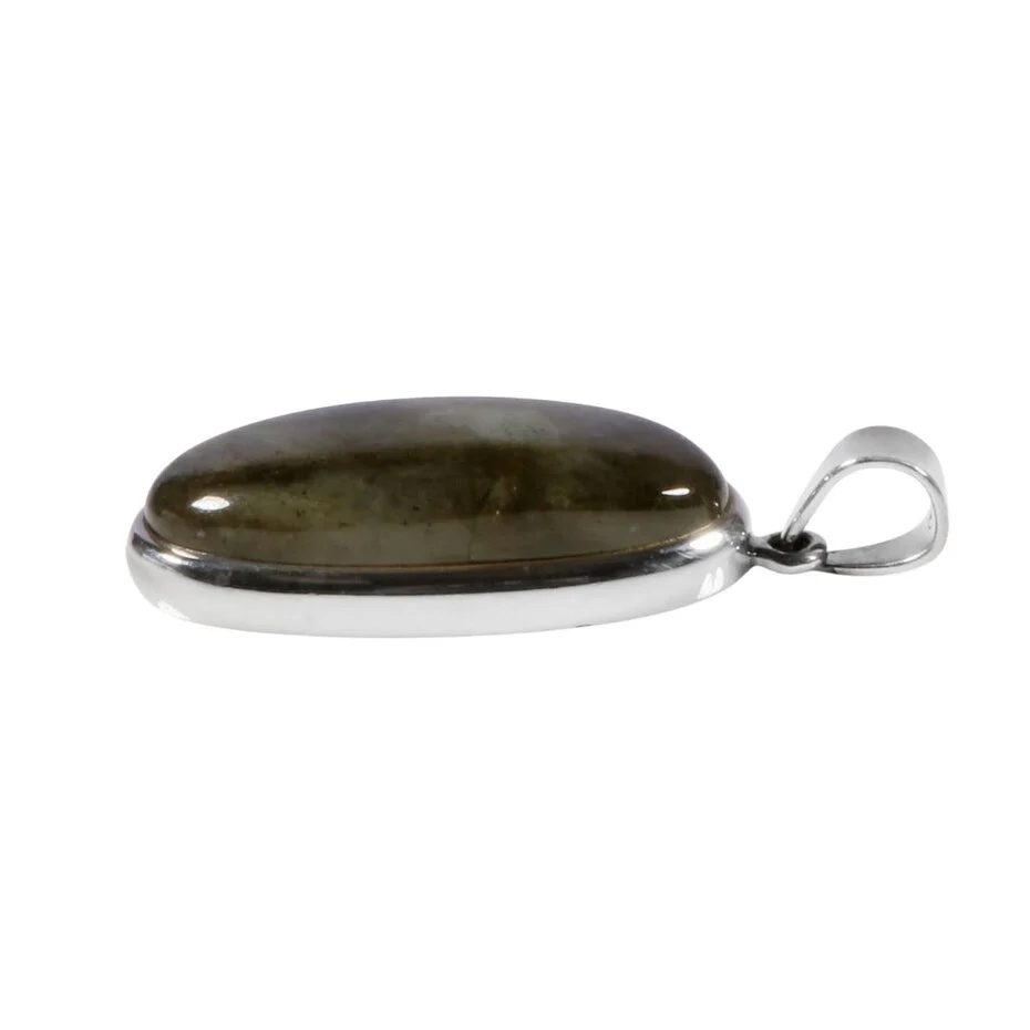 Silberanhänger mit Labradorit Oval