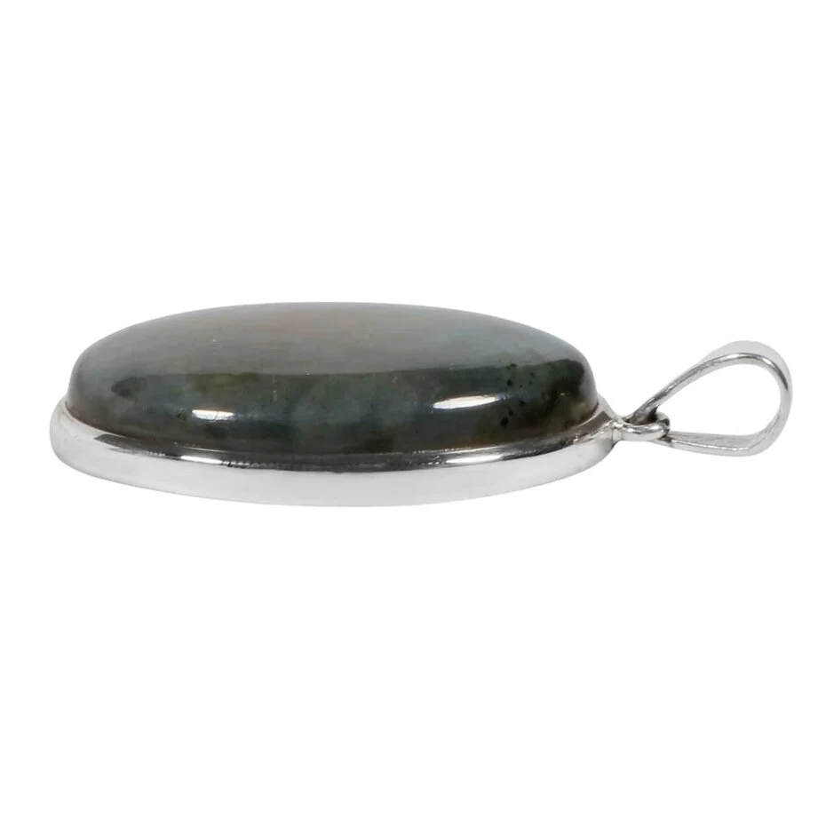 Silberanhänger mit Labradorit Oval – Schutz & Intuition