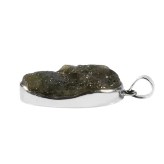 Silberanhänger mit Labradorit Roh Oval