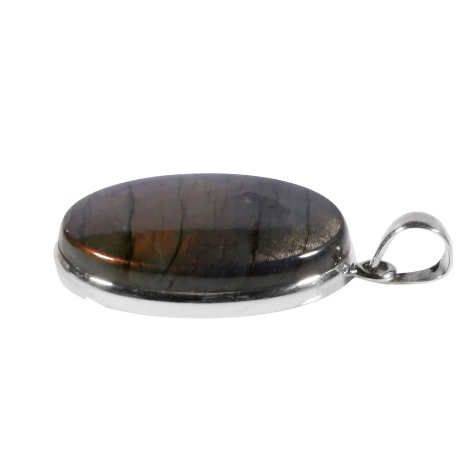 Silberanhänger mit Labradorit Oval Violett