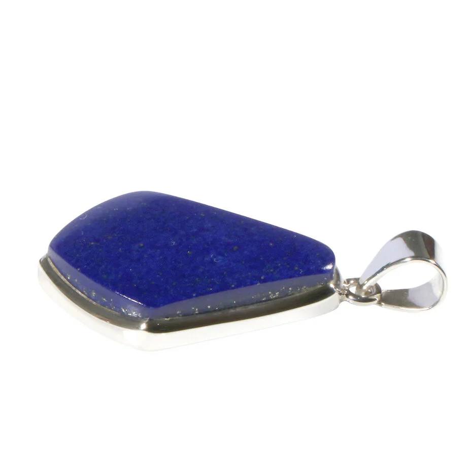 zilveren-hanger-lapis-lazuli-druppel-3-x-22-cm (1) Anhänger mit Lapislazuli Tropfen – 925 Silber Schmuck