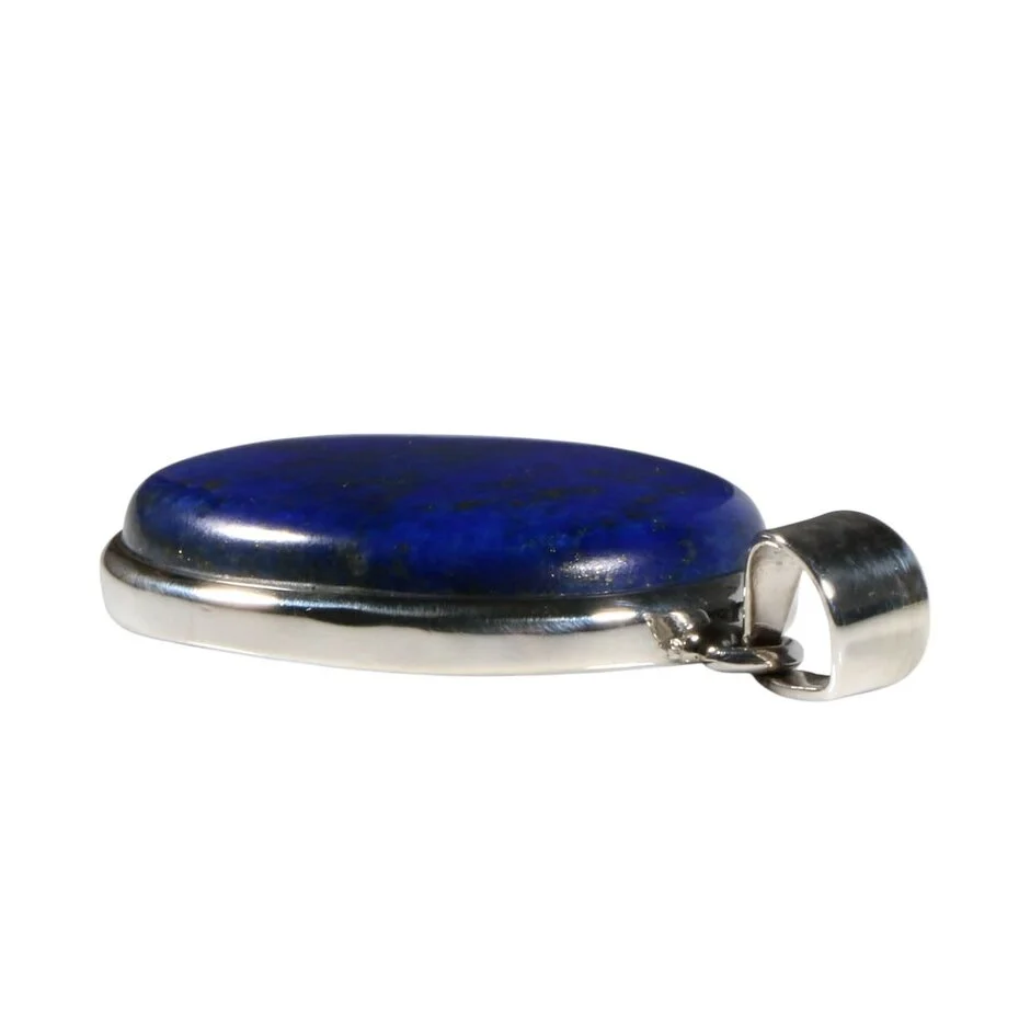 zilveren-hanger-lapis-lazuli-ovaal-34-x-24-cm (1) Anhänger mit Lapislazuli Oval – 925 Silber Schmuck