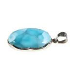 Anhänger mit Larimar Oval – 925 Silber, handgefertigt