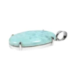 Anhänger mit Larimar Oval – 925 Silber, handgefertigt