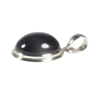Anhänger mit Mondstein Oval Schwarz