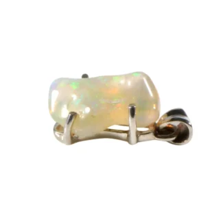 Anhänger mit Edelopal Weiß – 925 Silber handgefertigt