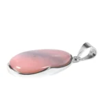 Anhänger mit Opal Oval Rosa – 925 Silber handgefertigt – Saphir & Smaragd Anhänger mit Opal Oval Rosa – 925 Silber handgefertigt