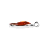Anhänger mit Feueropal Oval Orange – 925 Silber Unikat – Saphir & Smaragd Anhänger mit Feueropal Oval Orange – 925 Silber Unikat